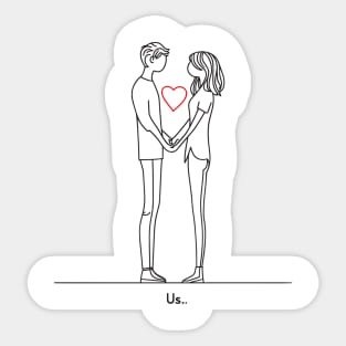 Celebrate Valentines Day with Us Sticker